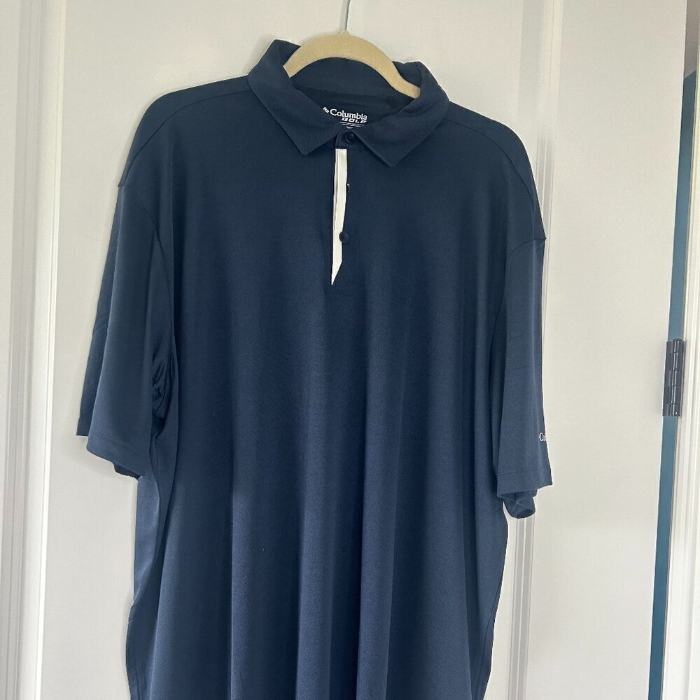 Men's Columbia Golf Navy Blue Polo Size 2XL NWOT